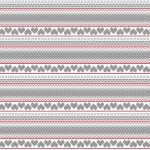 French Terry "Hjerte" Eigenproduktion - Bio Grau/Rot